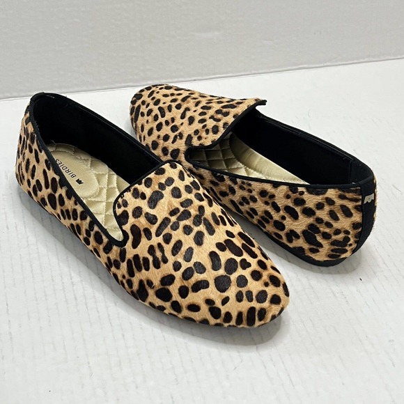 Birdies Cheetah Leopard Calf Hair Starling Slip On Loafer Flat Shoes Size 7 - Picture 8 of 11